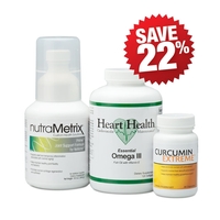 Joint Health and Flexibility Kit Includes nutraMetrix Prime Joint Support Formula by Isotonix (45 Servings), nutraMetrix Curcumin Extreme (30 Servings) and nutraMetrix Heart Health Essential Omega III Fish Oil with Vitamin E (60 Servings)